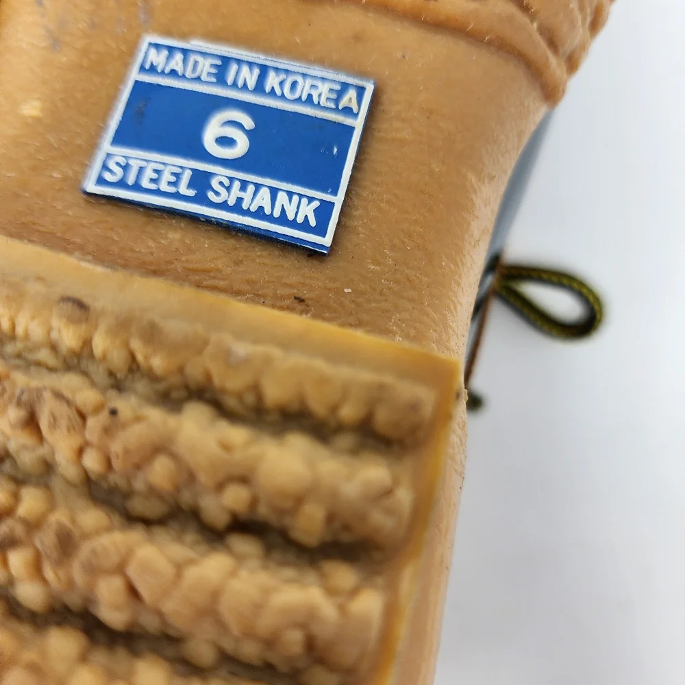 Sno Racer Duck‎ Boot ShoeSteel Shank Navy Brown Leather Low Women's 6M